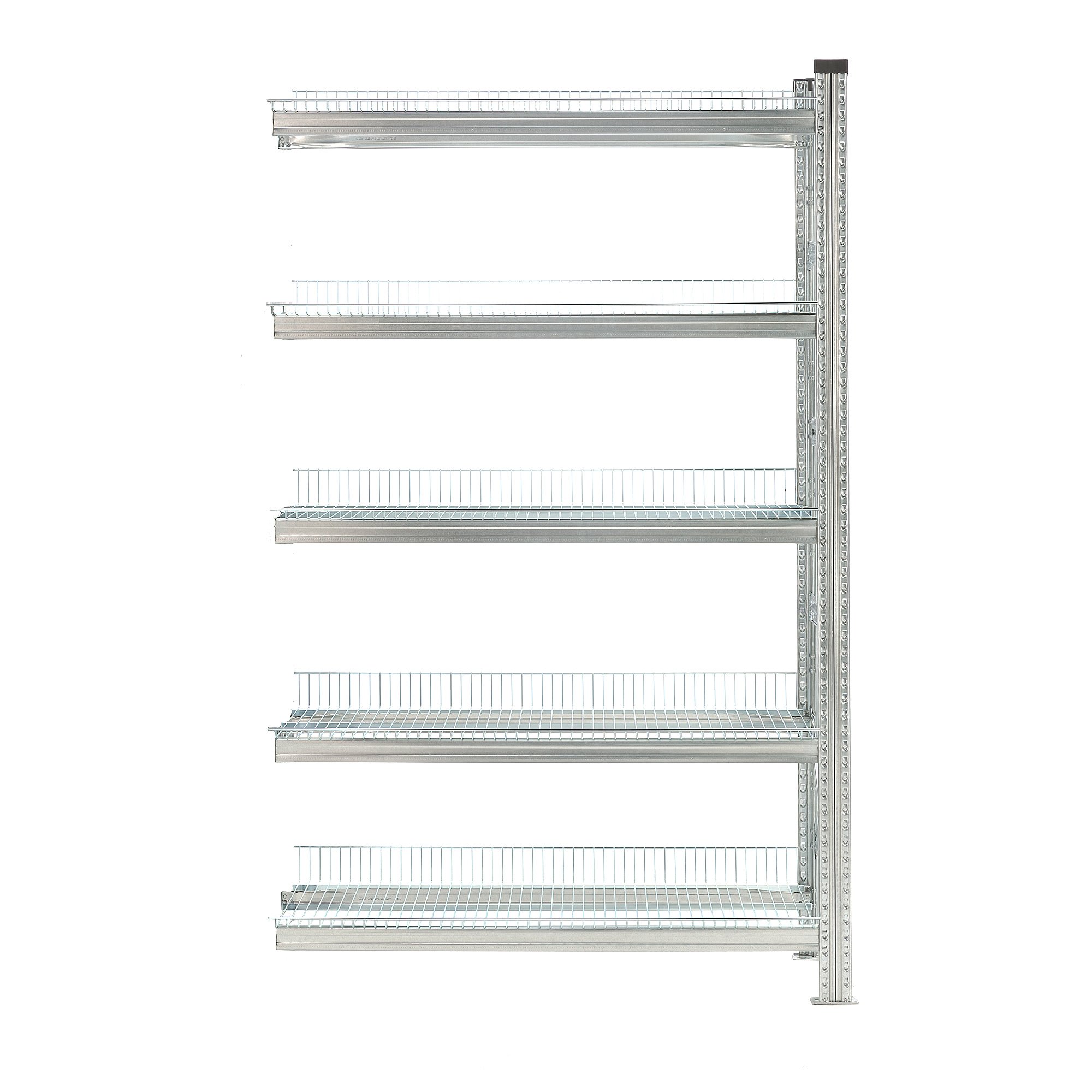 Galvanised Shelving TRANSFORM Add On Unit 5 Wire Shelves   153150 