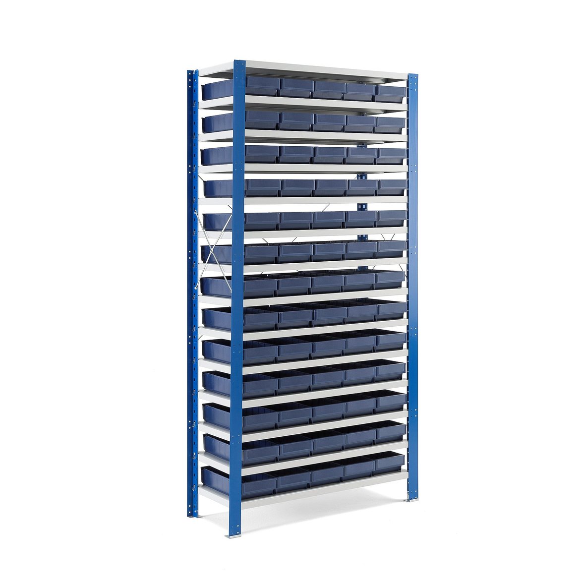 Small parts shelving DETAIL + MIX, incl. 65 bins, 2100x1065x400 mm ...