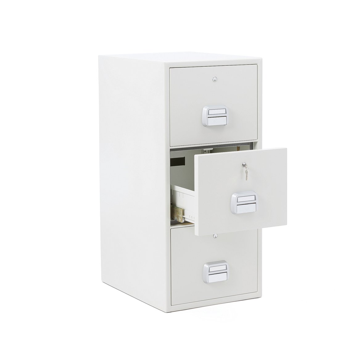 Fireproof filing SHELL, 90 min. key lock, A4/foolscap, 3