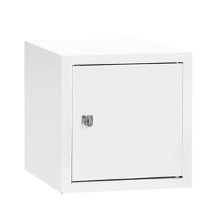 Personal effects locker CUBE, white with white door, 270x270x350 mm