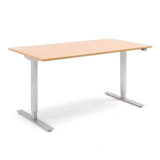 Skrivbord FLEXUS, höj och sänkbart, 1600x800 mm, boklaminat