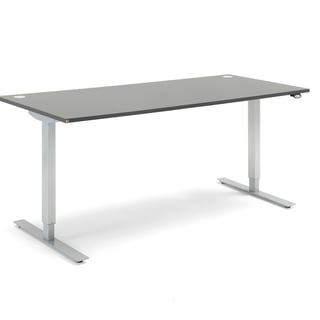 Skrivbord FLEXUS, höj och sänkbart, 1800x800 mm, grå laminat
