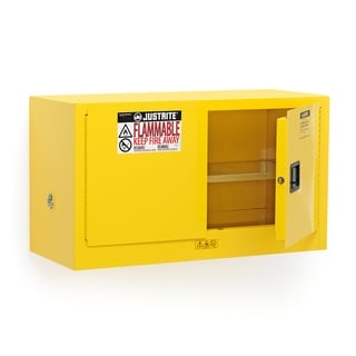 Bezpečnostní skříň ENCLOSE, samozavírací dveře, 2 police, 610x1090x460 mm