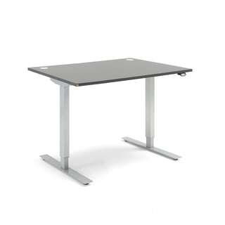 Skrivbord FLEXUS, höj och sänkbart, 1200x800 mm, grå laminat