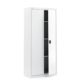 Metal storage cabinet SCALE, 1800x800x400 mm, light grey