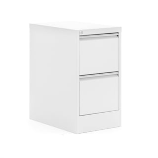 A4 filing cabinet INCLUDE, 2 drawers, 415x630x740 mm, white