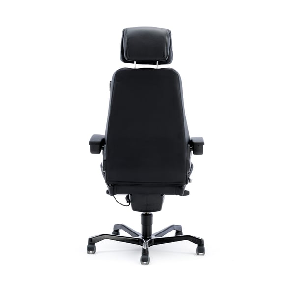24 hour office chair LIVERPOOL, with armrests and headrest, black