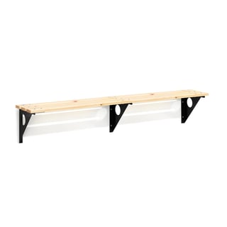 Wall mounted changing room bench STADIUM, 360x2000 mm