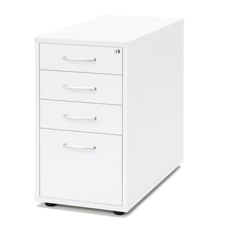 Desk high pedestal FLEXUS, 4 drawers, 720x400x800 mm, white
