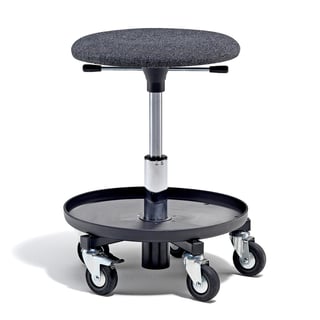 ESD wheel stool LAWSON, grey fabric