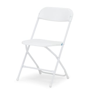 Stable folding chair ABERDEEN, white, white