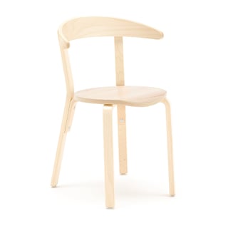 Dřevěná židle LINUS, výška sedáku 450 mm, lamino, bříza