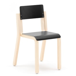 Children's chair DANTE, H 380 mm, birch, black laminate