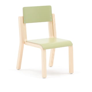 Children's chair DANTE, H 260 mm, birch, green laminate