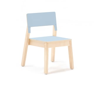 Detská stolička LOVE, V 350 mm, breza, laminát - modrá