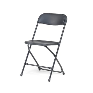 Papildoma kėdė ABERDEEN, sulankstoma, juoda/juoda, H810 mm