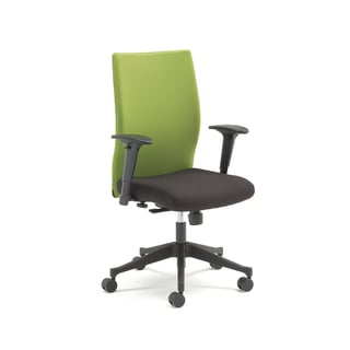 Biroja krēsls MILTON, ar noņemamu atzveltnes pārvalku, gaiši zaļa atzveltne