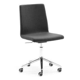 Mobile conference chair with active seat PERRY, dark grey fabric
