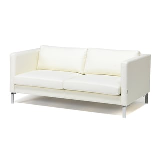 Sofa 3 mjesta: koža: bijela