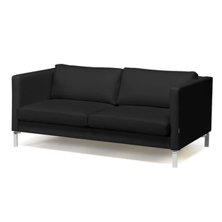 Trīsvietīgs dīvāns, melna āda