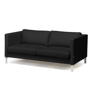 Sofa wypoczynkowa NEO, 2-osobowa, skóra naturalna, czarny