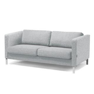 Sofa NEO, 2,5-personers, lysegrå, uldstof, krom