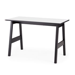 Skrivebord NOMAD, L1200 B600 H750 mm, hvit/svart