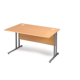 Straight desk FLEXUS, 1200x800 mm, beech laminate