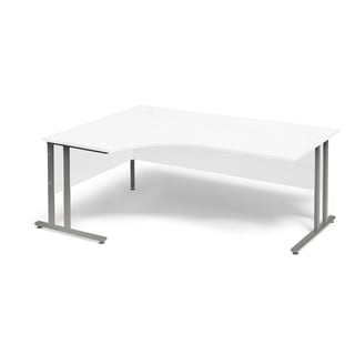 "Flexus" uredski stol: lijevi: D1800 mm: bijeli laminat
