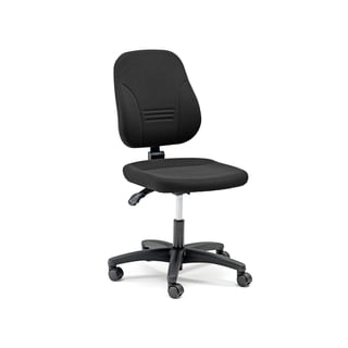 Krzesło biurowe LEEDS, profilowane siedzisko i oparcie, 405-520 mm, tkanina, czarny