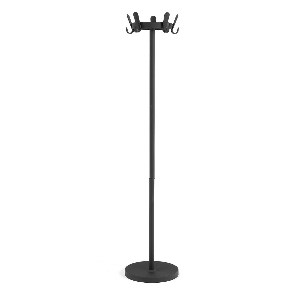 Coat stand GRAPHITE, 5 double hooks, black AJ Products