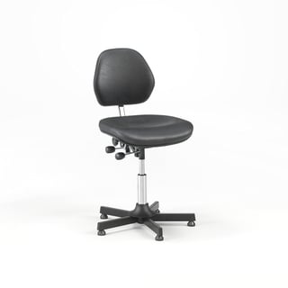 Multi-purpose industrial chair AUGUSTA, H 475-600 mm, black vinyl