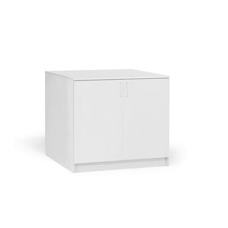 Low wooden storage cabinet THEO, 900x1000x600 mm, white