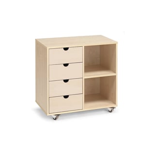 Combination 2:7, 4 drawers, 2 comps, 800x8087x450 mm, birch, birch
