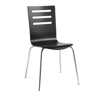 Stackable chair FLORENCE, square back, black