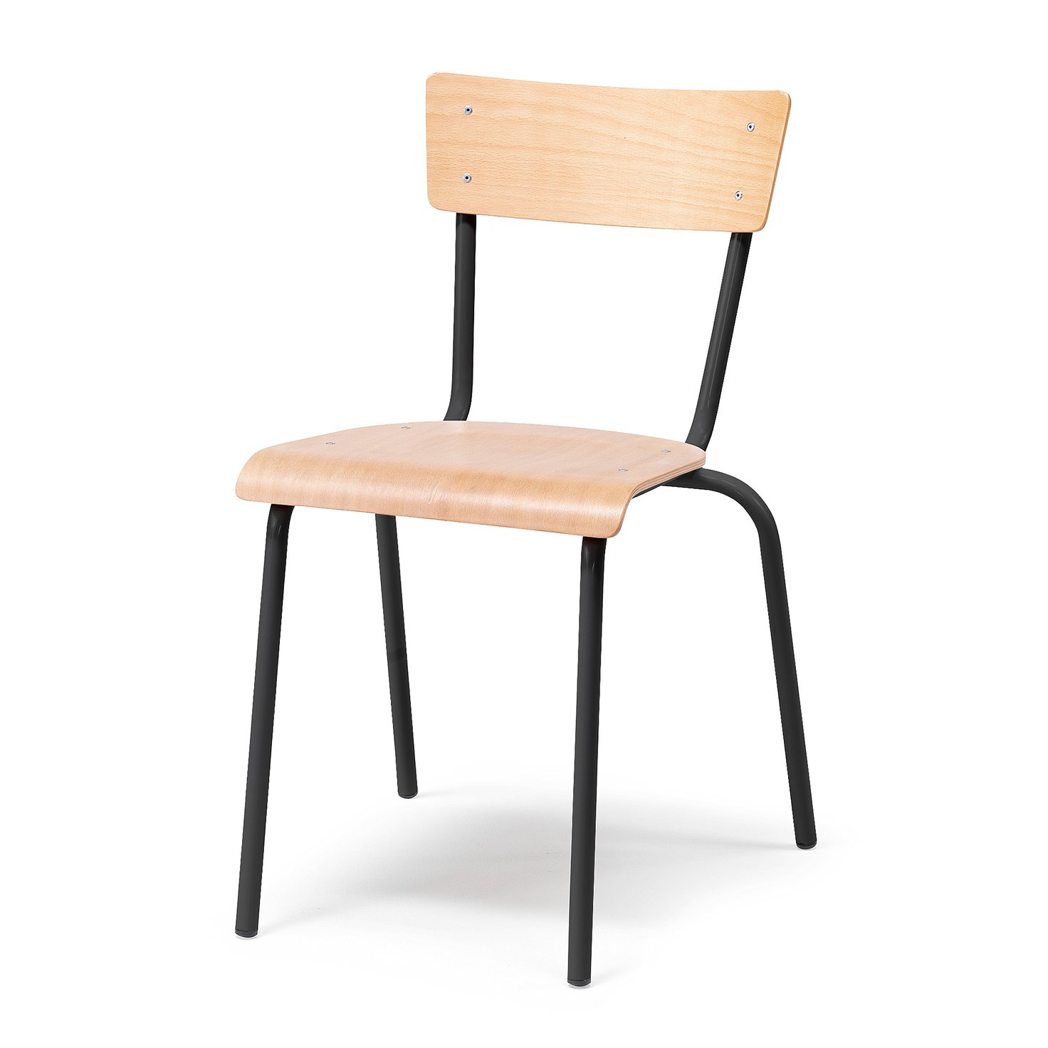 Canteen chair PORTLAND, beech, black AJ Products