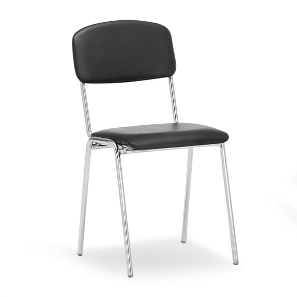 Canteen chair CLINTON, skai, chrome AJ Products
