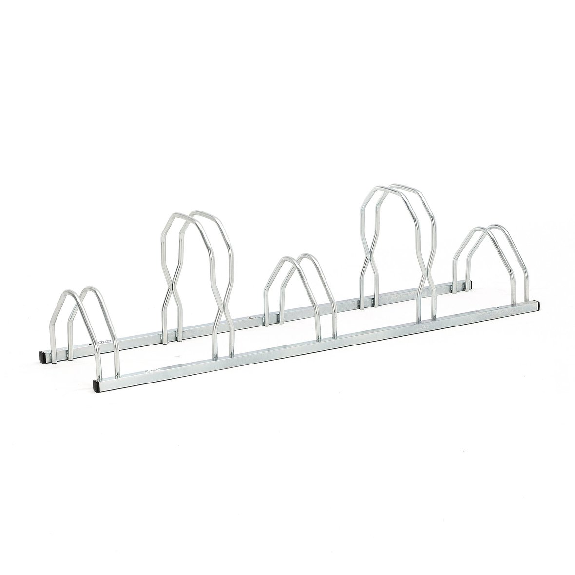 Wall or floor mounted bike rack ALBERTO, 5 bikes, 1600x330 mm | AJ Products