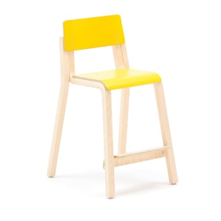 Augstais krēsls Dante, augstums 500 mm, dzeltens lamināts