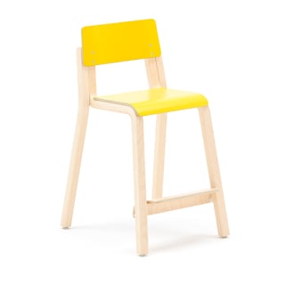Høj barnestol DANTE, siddehøjde 500 mm, gul laminat