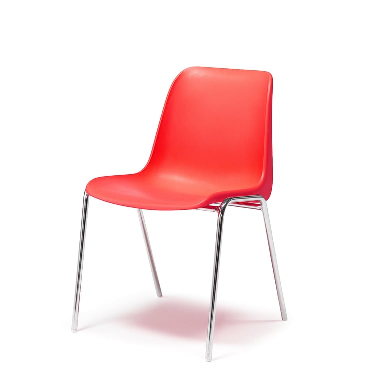 Plastic stacking chair SIERRA, red AJ Products