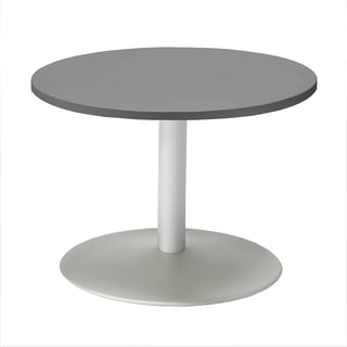 Coffee table MONTY, Ø700 mm, grey, alu grey