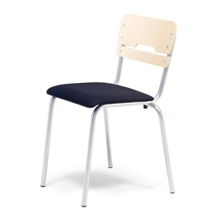 Krzesło szkolne SCIENTIA, model niski, 460 mm, brzoza, czarny