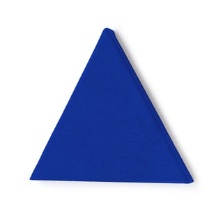 Panel dźwiękochłonny POLY, trójkąt, 600x600x600x56 mm, niebieski