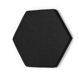 Ljudabsorbent POLY, hexagon, 600x600x50 mm, svart