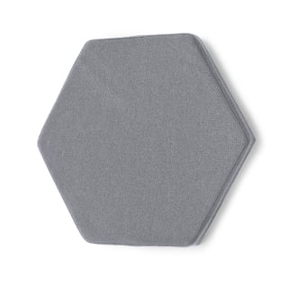 Ljudabsorbent POLY, hexagon, 600x600x50 mm mm, ljusgrå