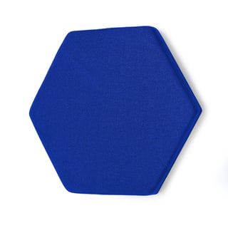 Panel dźwiękochłonny POLY, sześciokąt, 600x600x50 mm, niebieski
