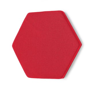 Ljudabsorbent POLY, hexagon, 600x600x50 mm mm, röd