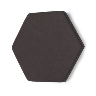 Lydabsorbent POLY, heksagon, H600 B600 T50 mm, mørk grå