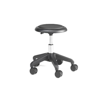 Mobile stool MICRO, H 380-510 mm, black